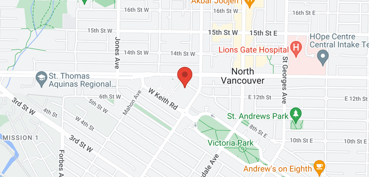 map of 305 217 W 8TH STREET